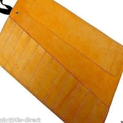 12 Pocket Leather Tool Roll Belt Building DIY Tool Set Heavy Duty Leather Hobby