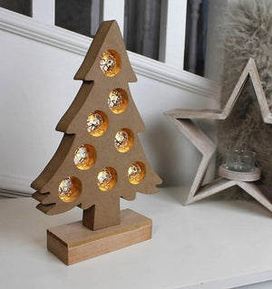 Wooden LED Christmas Tree Decoration