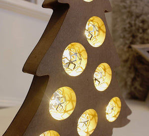 Wooden LED Christmas Tree Decoration