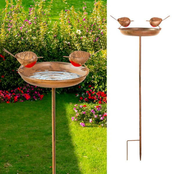 Robin Bird Bath Feeder