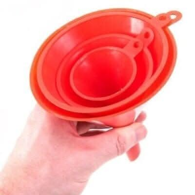 4pc Plastic Funnel Set Pouring Aid Kitchen Petrol Fuel Water Car Garden Cooking