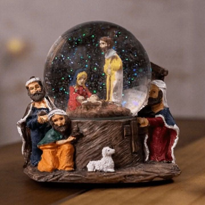 Christmas Nativity Scene Snow Globe Decoration