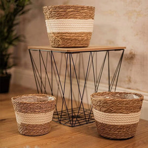 3pc Woven Rope Planters