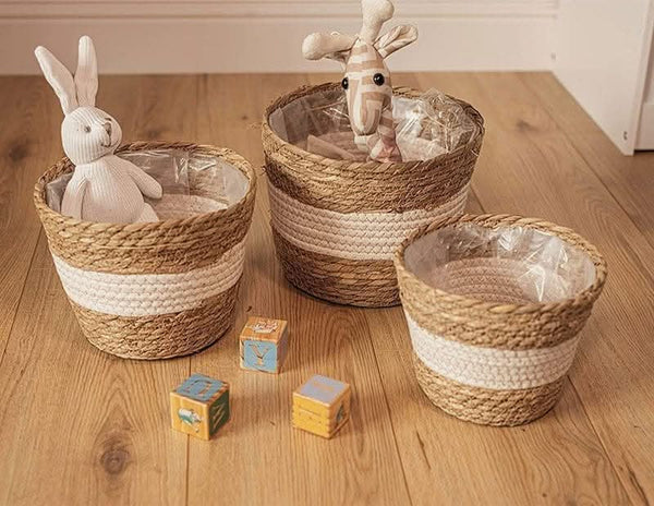 3pc Woven Rope Planters