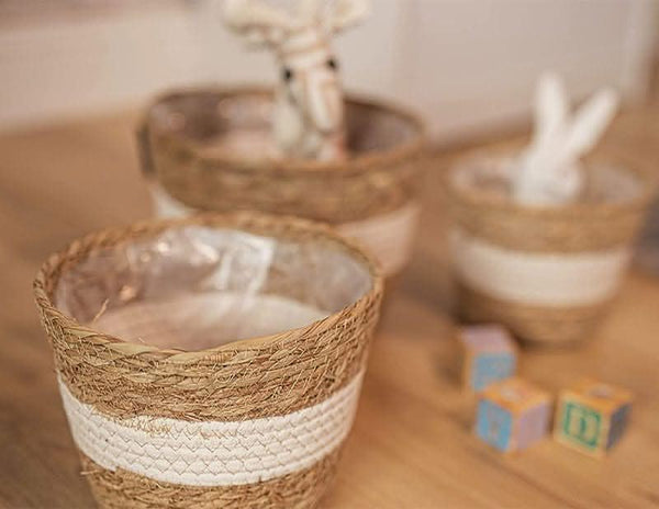 3pc Woven Rope Planters