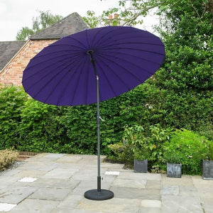 2.6m Large Metal Garden Patio Parasol - Purple