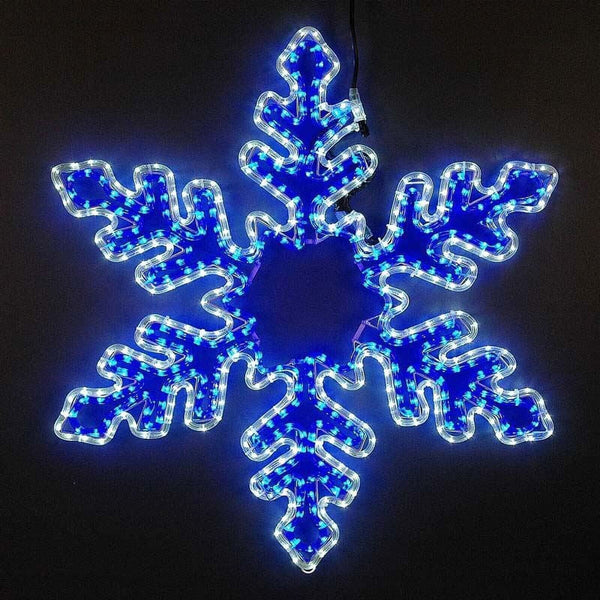 Blue LED Snowflake Rope Light