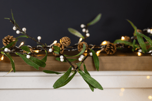 150cm Sage and Mistletoe Garland Home Decoration With Pinecones And Berries