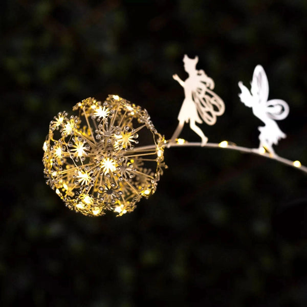 Solar-Powered Dandelion Fairy Stake Light Garden Ornament