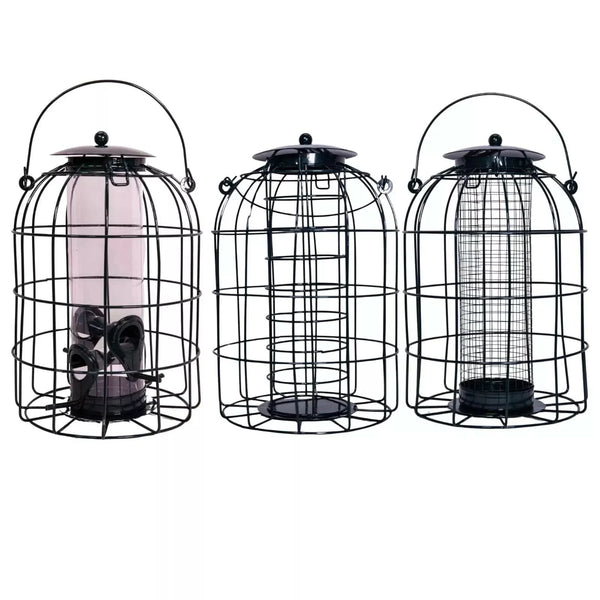 Bird Feeder Hanging Garden Birdcare Seed Nut Fatball Deluxe Set Squirrel Proof