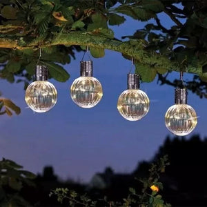 Solar LED Orb Lights Hanging 4pc