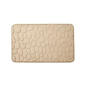 Home Decor Non Slip Memory Foam Bathroom Rug - Cream