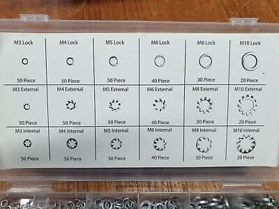 720pc Spring Washer Silver Carbon Steel Split Lock Washers imperial sizes