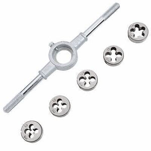 6Pc Die Set Metric with Wrench Hand Threading Tool Steel Threading Tool Set