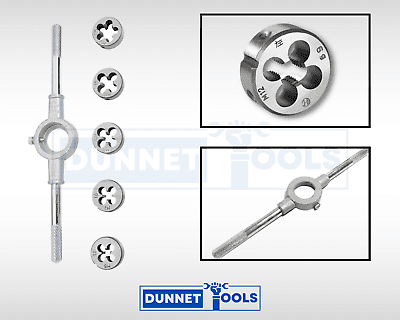 6Pc Die Set Metric with Wrench Hand Threading Tool Steel Threading Tool Set