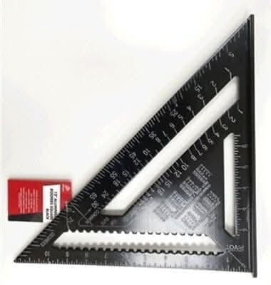 12" Roofer Square Black Aluminium Precision Marking Angle Measure Equipment