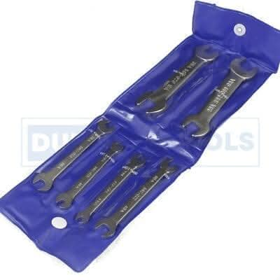 6pc Midget Spanner Set Precision Open Ended Midget 0BA - 11BA With Case