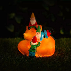 Solar-Powered Light-Up Sleeping Fox Gnome Garden Ornament