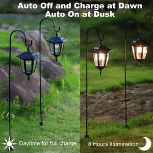 Solar-Powered Lantern Stake Garden Lights 2pc