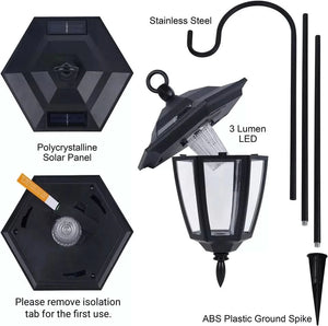 Solar-Powered Lantern Stake Garden Lights 2pc