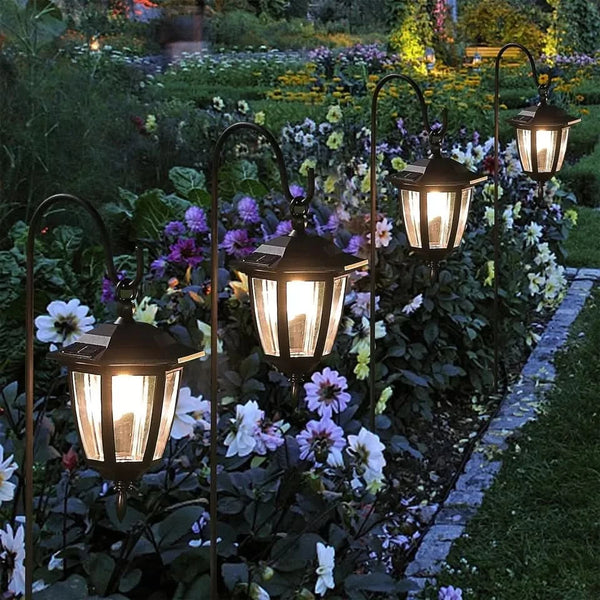 Solar-Powered Lantern Stake Garden Lights 2pc