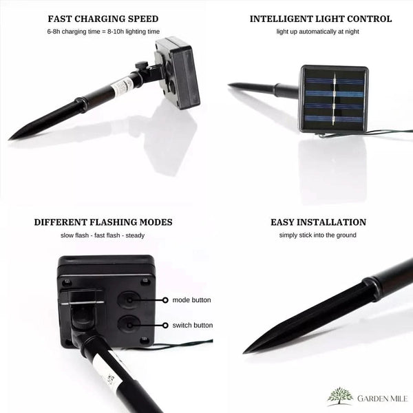 20pc Solar-Powered Garden Solar Lights with Bubble Effect