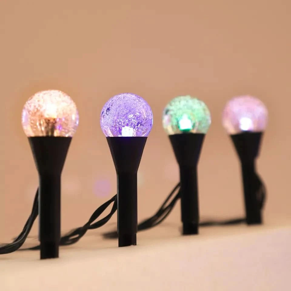 20pc Solar-Powered Garden Solar Lights with Bubble Effect