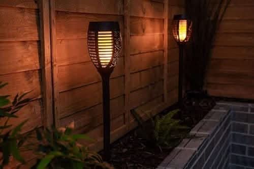 8x Flame Effect Solar Torch Lights