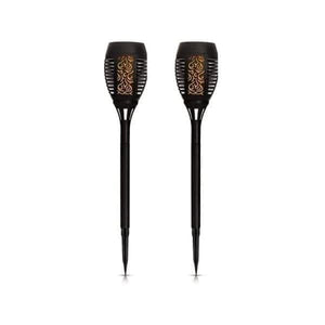 2x Flame Effect Solar Torch Lights