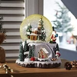 Christmas Village Winter Wonderland Color Changing Musical Snow Globe