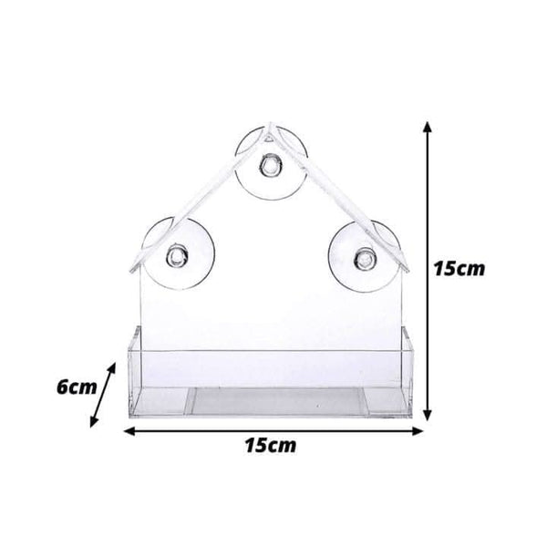 Window Bird Feeder Clear Perspex Feeding Station