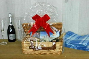 Wicker Hamper Basket with Leather Handle (DIY Gift Set)