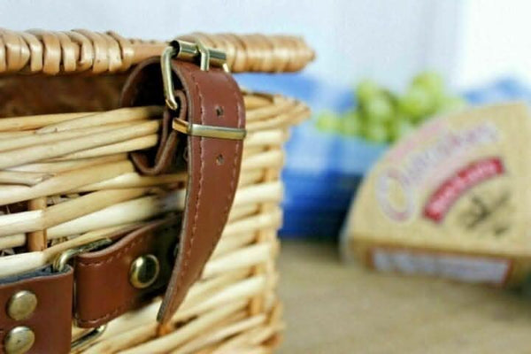 Wicker Hamper Basket with Leather Handle (DIY Gift Set)