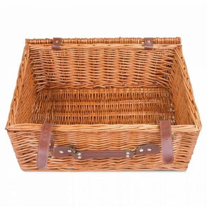 Wicker Hamper Basket with Leather Handle (DIY Gift Set)